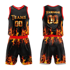 Custom Flame Basketball Jersey for man women uniform Suit Kids Adults Personalized Jersey