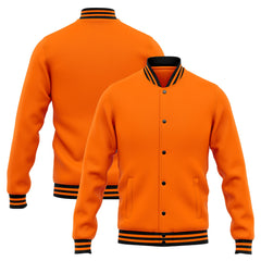 Custom Varsity Jacket Letterman Jacket For Men, Women And Youth Orange