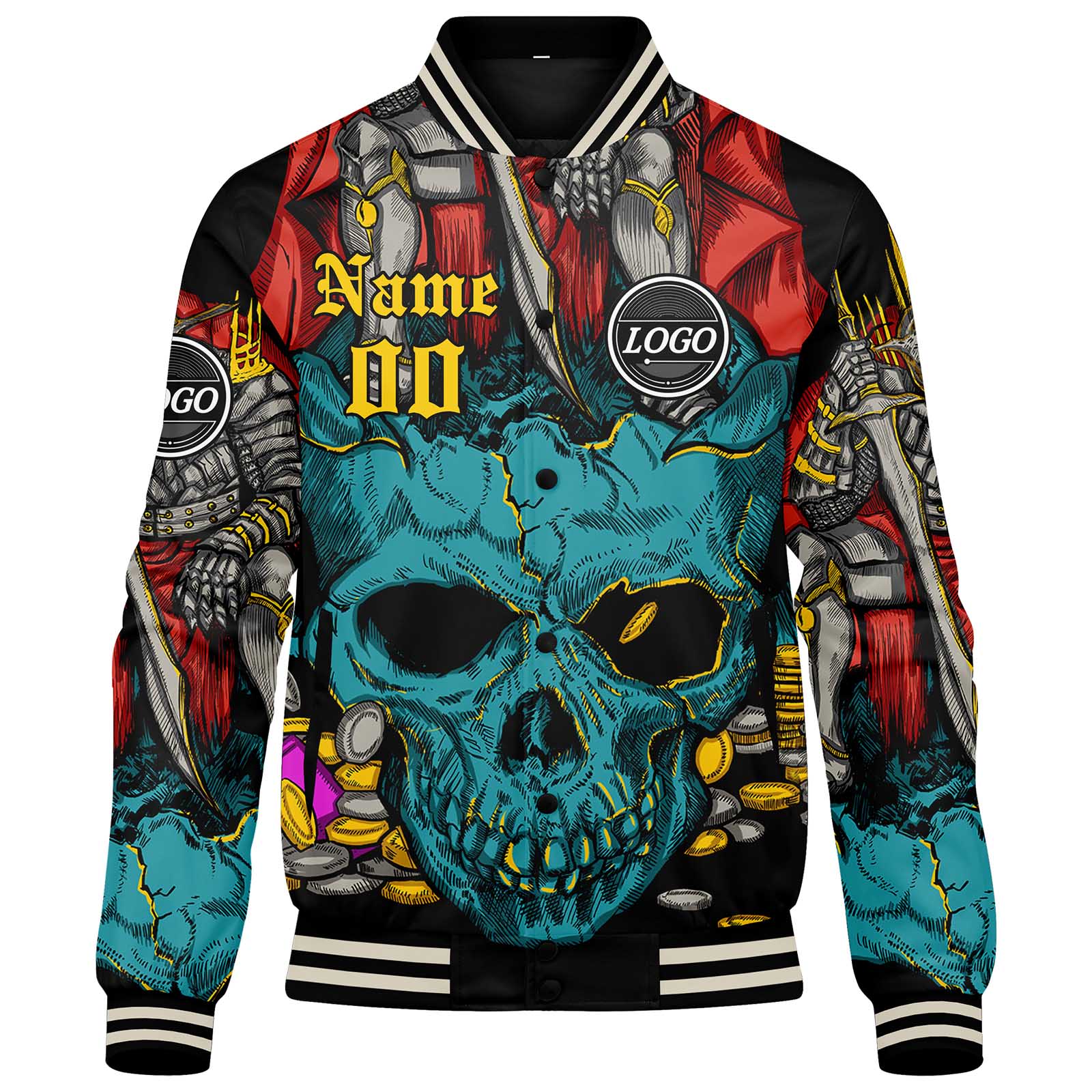 Custom Varsity Jacket Letterman Jacket For Men, Women And Youth Teal Yellow