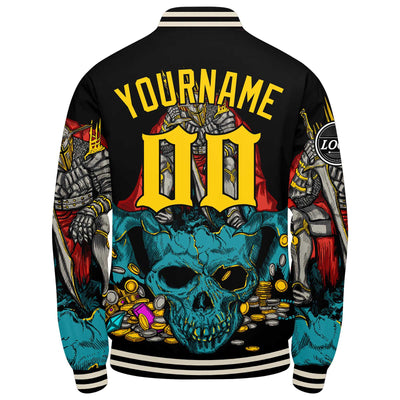 Custom Varsity Jacket Letterman Jacket For Men, Women And Youth Teal Yellow