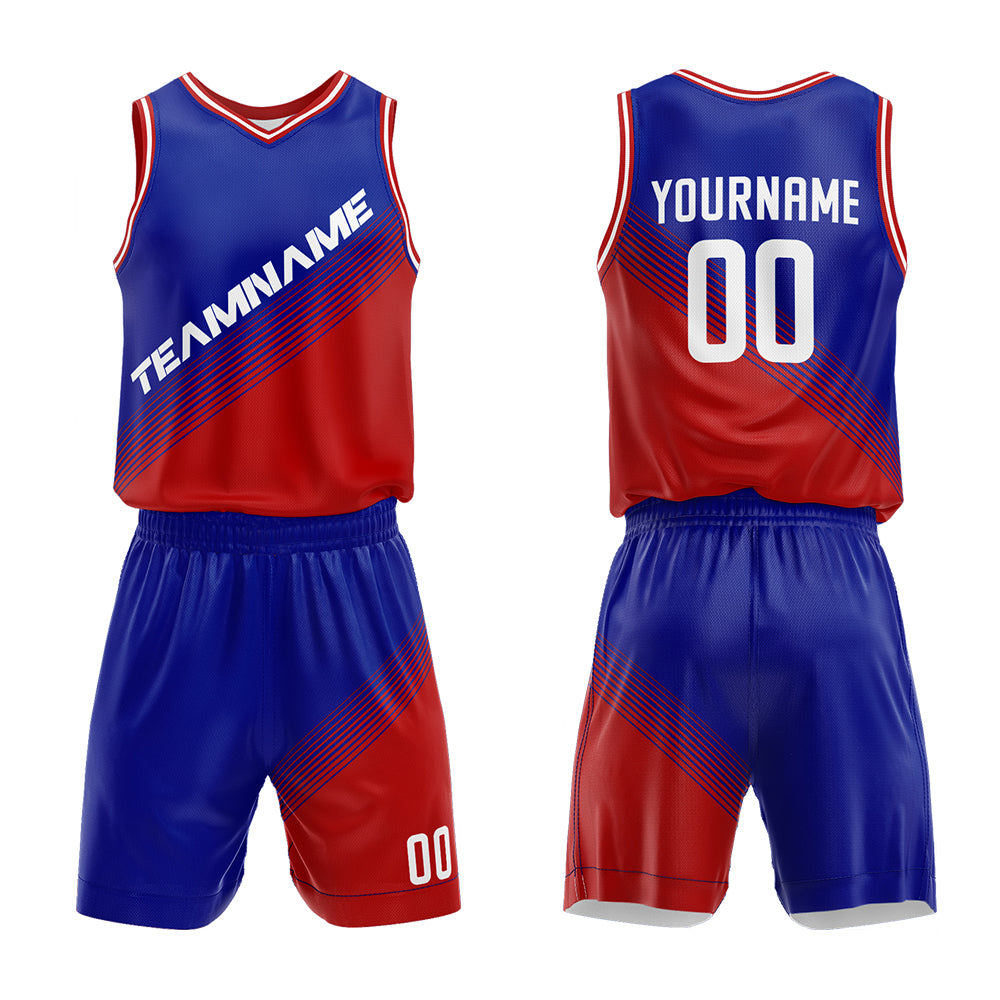 Custom Royal-Red Basketball Jersey for man women uniform Suit Kids Adults Personalized Jersey