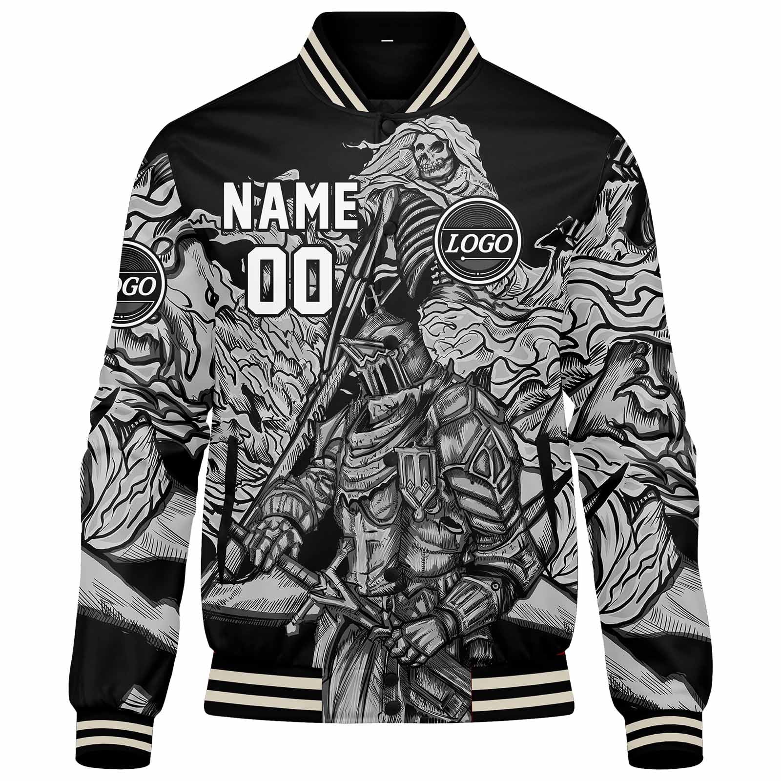 Custom Varsity Jacket Letterman Jacket For Men, Women And Youth Grey