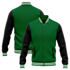 Custom Varsity Jacket Letterman Jacket For Men, Women And Youth Green Black