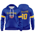 Custom Sweatshirt Hoodie For Men Women Girl Boy Print Your Logo Name Number Royal&Yellow&White