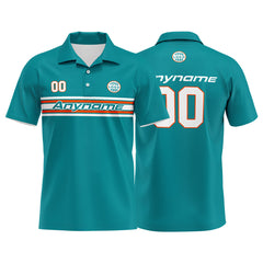 Custom Football Polo Shirts  for Men, Women, and Kids Add Your Unique Logo&Text&Number Miami