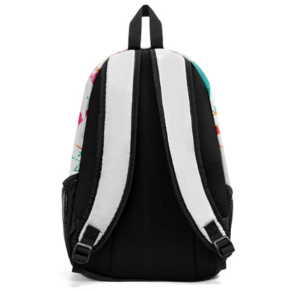 Customize White Teal Backpacks Featuring Personalized Names, Numbers and Logos