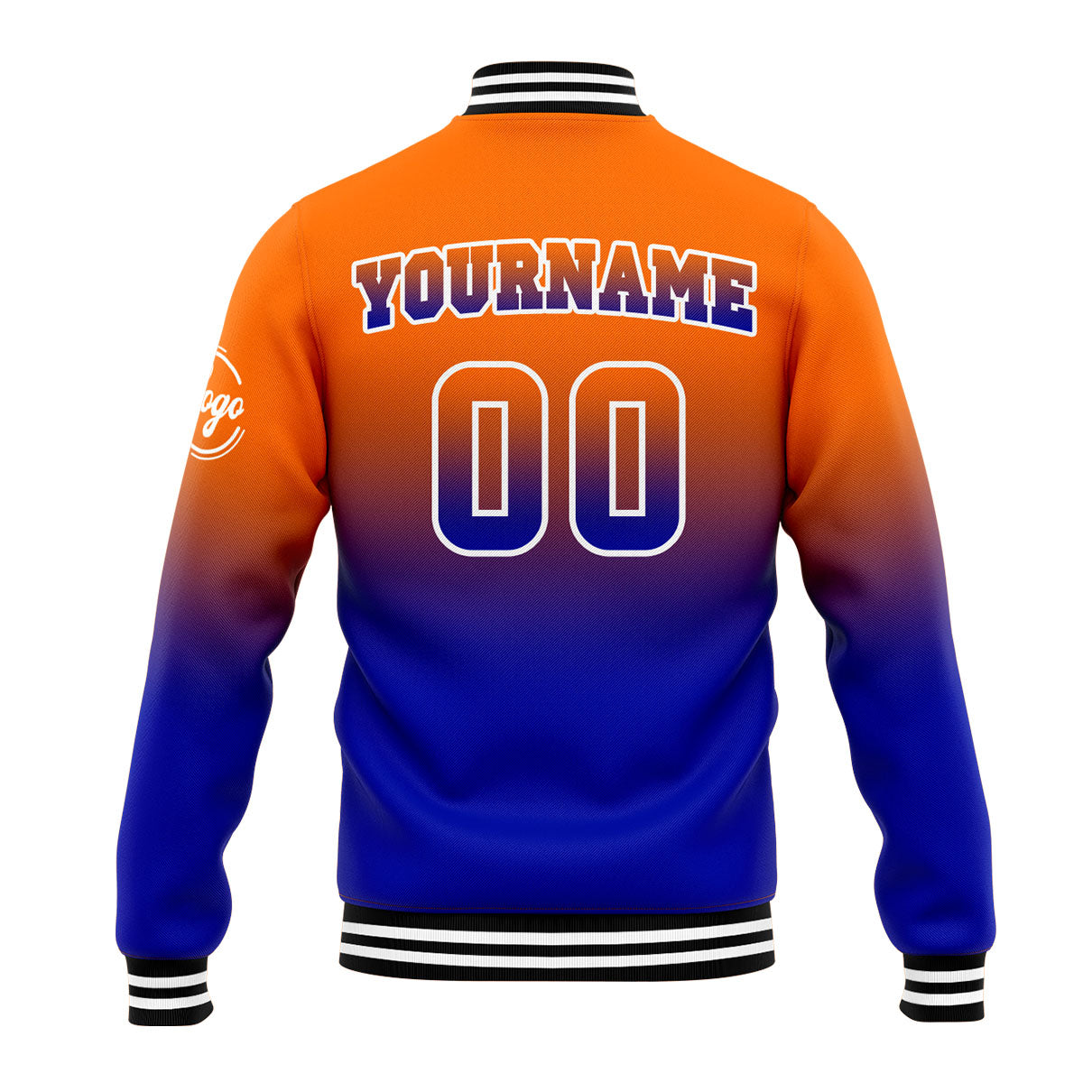 Custom Varsity Jacket Letterman Jacket For Men, Women And Youth Orange&Royal