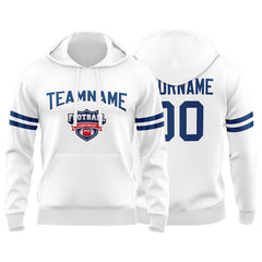 Custom Sweatshirt Hoodie For Men Women Girl Boy Print Your Logo Name Number White&Royal