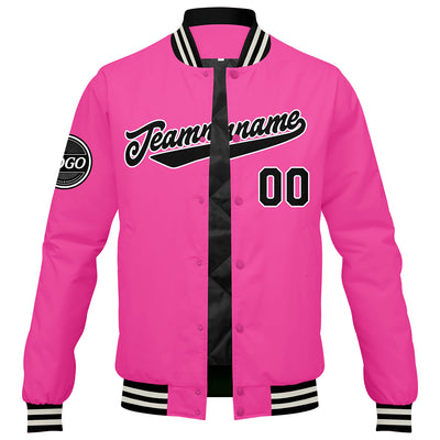 Custom Varsity Jacket Letterman Jacket For Men, Women And Youth Pink