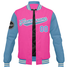 Custom Varsity Jacket Letterman Jacket For Men, Women And Youth Pink