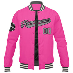 Custom Varsity Jacket Letterman Jacket For Men, Women And Youth Pink