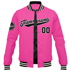 Custom Varsity Jacket Letterman Jacket For Men, Women And Youth Pink