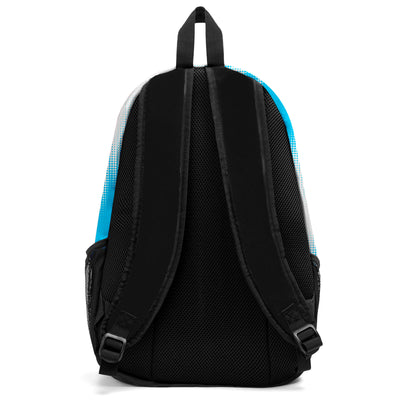 Customize Light Blue White Backpacks Featuring Personalized Names, Numbers and Logos