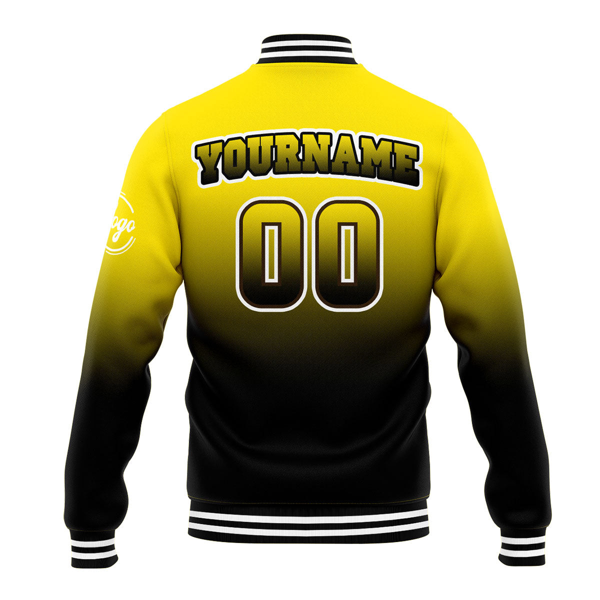 Custom Varsity Jacket Letterman Jacket For Men, Women And Youth Yellow&Black