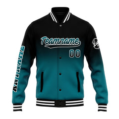 Custom Varsity Jacket Letterman Jacket For Men, Women And Youth Black&Green