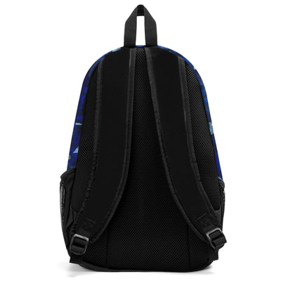 Customize Blue Red Sports Backpacks Featuring Personalized Names, Numbers and Logos