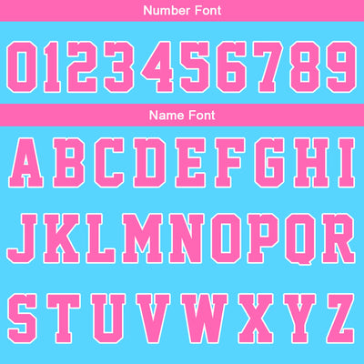 Custom Pink-Light Blue Basketball Jersey for man women uniform Suit Kids Adults Personalized Jersey