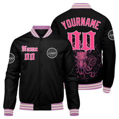 Custom Varsity Jacket Letterman Jacket For Men, Women And Youth Pink