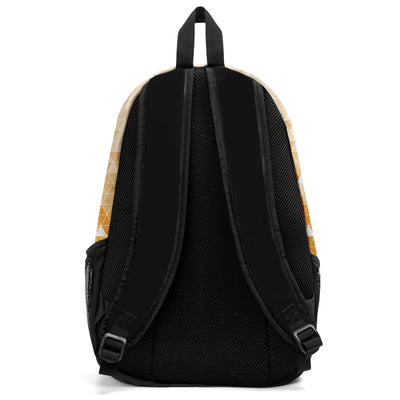 Customize Orange Black Sports Backpacks Featuring Personalized Names, Numbers and Logos