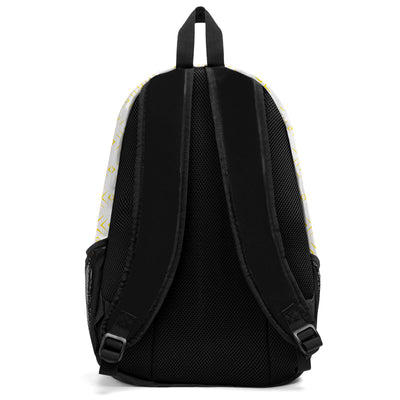 Customize White Black Yellow Backpacks Featuring Personalized Names, Numbers and Logos