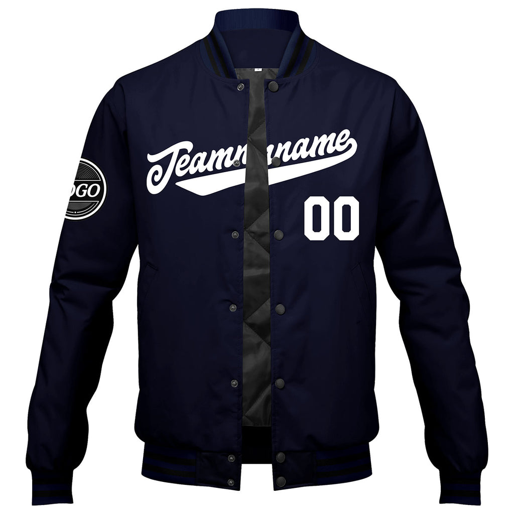 Custom Varsity Jacket Letterman Jacket For Men, Women And Youth Navy