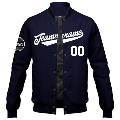 Custom Varsity Jacket Letterman Jacket For Men, Women And Youth Navy