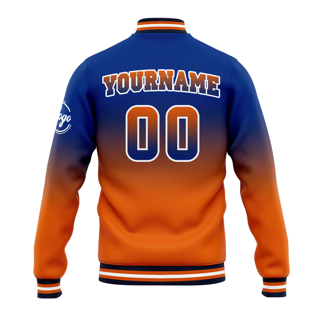 Custom Varsity Jacket Letterman Jacket For Men, Women And Youth Royal&Orange