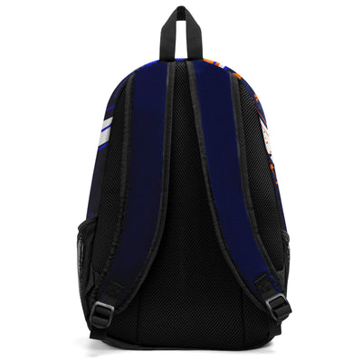 Customize Blue Orange Backpacks Featuring Personalized Names, Numbers and Logos