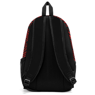 Customize Red White Backpacks Featuring Personalized Names, Numbers and Logos