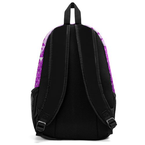 Customize Purple Black Sports Backpacks Featuring Personalized Names, Numbers and Logos
