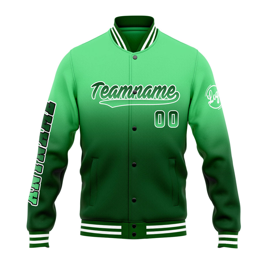 Custom Varsity Jacket Letterman Jacket For Men, Women And Youth Green
