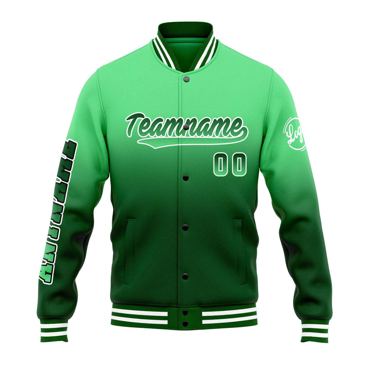 Custom Varsity Jacket Letterman Jacket For Men, Women And Youth Green
