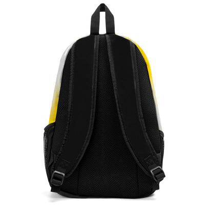 Customize Yellow White Backpacks Featuring Personalized Names, Numbers and Logos