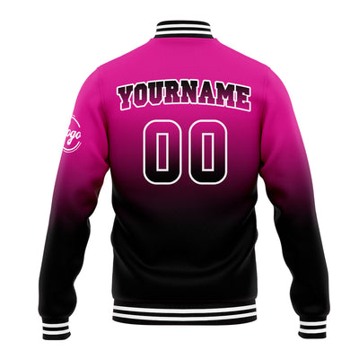 Custom Varsity Jacket Letterman Jacket For Men, Women And Youth Rose&Black