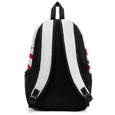 Customize Red Black White Backpacks Featuring Personalized Names, Numbers and Logos