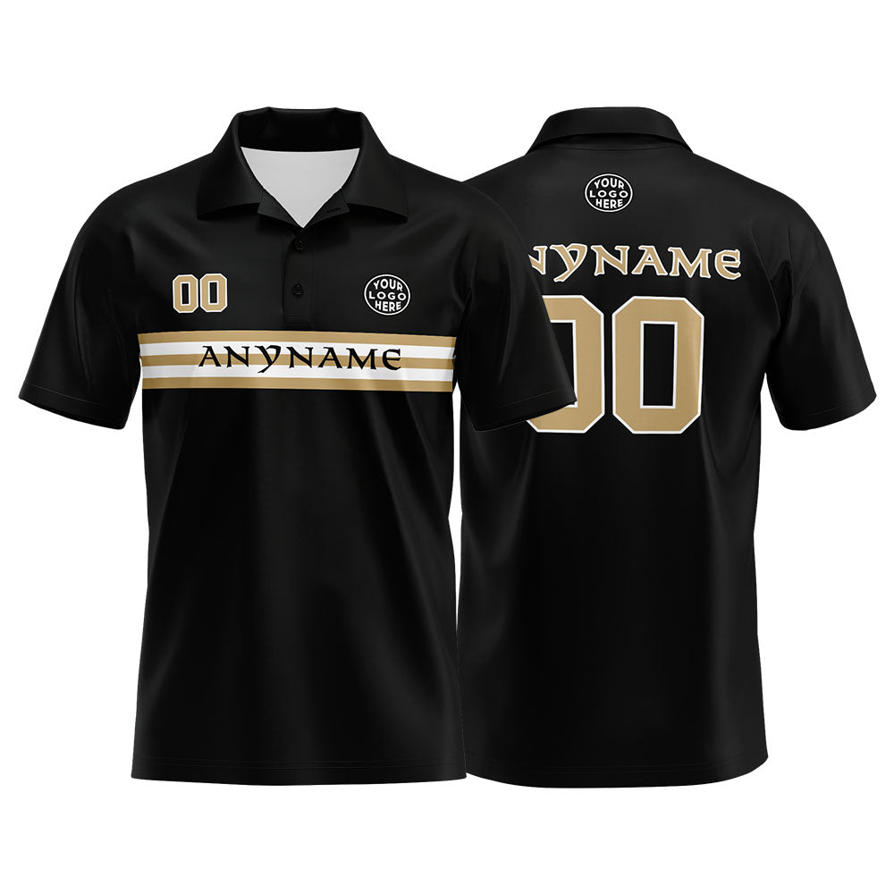 Custom Football Polo Shirts  for Men, Women, and Kids Add Your Unique Logo&Text&Number New Orleans