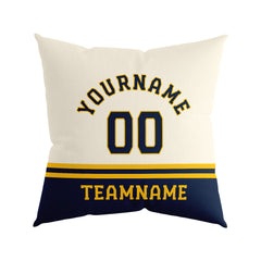 Custom Baseball Throw Pillow for Men Women Boy Gift Printed Your Personalized Name Number Milwaukee