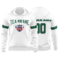 Custom Sweatshirt Hoodie For Men Women Girl Boy Print Your Logo Name Number White&Green&Black