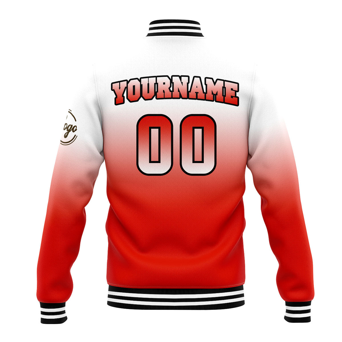 Custom Varsity Jacket Letterman Jacket For Men, Women And Youth White&Red