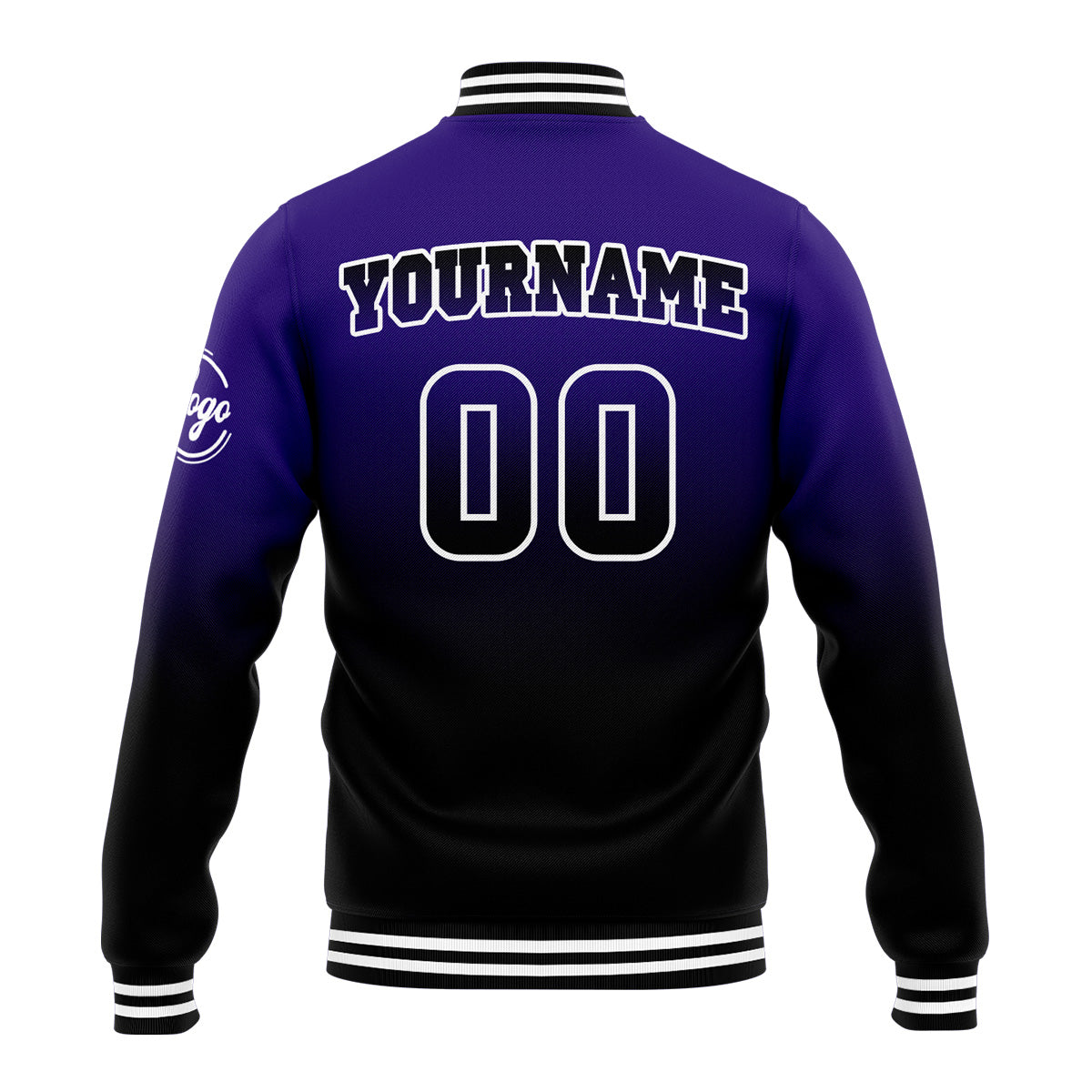 Custom Varsity Jacket Letterman Jacket For Men, Women And Youth Purple&Black
