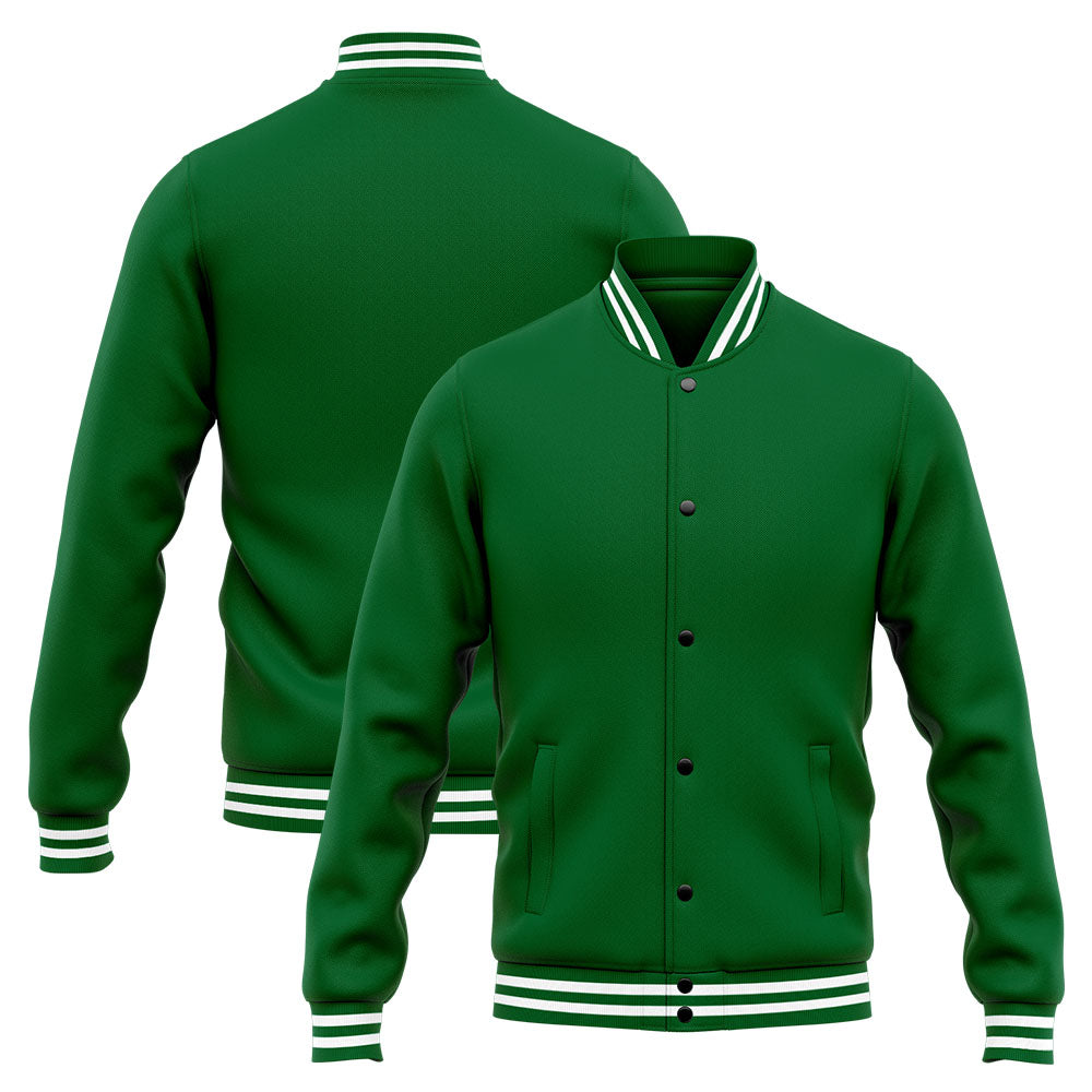 Custom Varsity Jacket Letterman Jacket For Men, Women And Youth Green