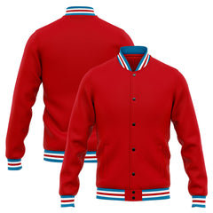 Custom Varsity Jacket Letterman Jacket For Men, Women And Youth Blue Red