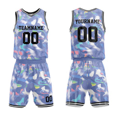 Custom Grey Blue Basketball Jersey for man women uniform Suit Kids Adults Personalized Jersey