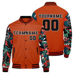 Custom Varsity Jacket Letterman Jacket For Men, Women And Youth Orange