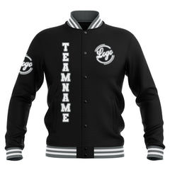 Custom Black Grey White  Waterproof Varsity Jackets Personalized Stitched Name Number Logo to Letterman Jackets