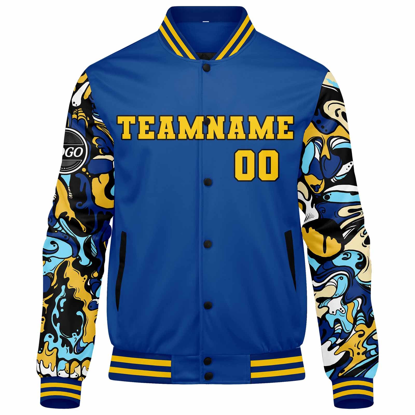 Custom Varsity Jacket Letterman Jacket For Men, Women And Youth Royal