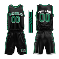 Custom Black-Green Basketball Jersey for man women uniform Suit Kids Adults Personalized Jersey