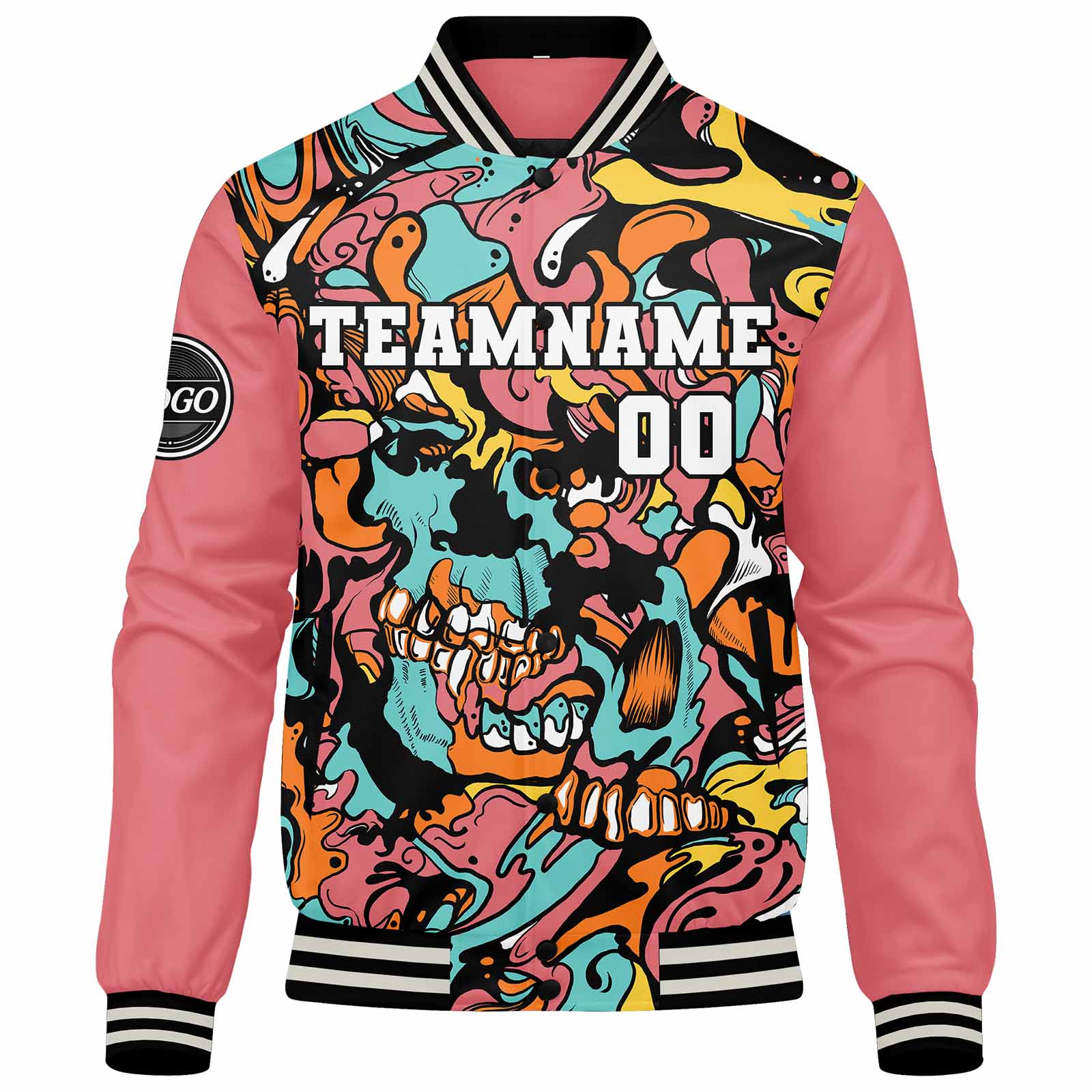 Custom Varsity Jacket Letterman Jacket For Men, Women And Youth Pink