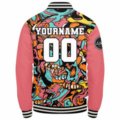 Custom Varsity Jacket Letterman Jacket For Men, Women And Youth Pink