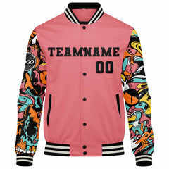 Custom Varsity Jacket Letterman Jacket For Men, Women And Youth Pink